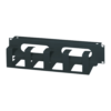 19" передняя панель для кабельной укладки и ввода 2U RAL7021 (2 шт.)