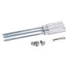 Set of metal expansion bolts with screws and a cotter pin for wall mounting