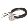 Electrical relay switch with a bundle of black wires extending from it