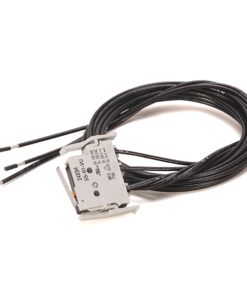Electrical relay switch with a bundle of black wires extending from it