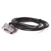 Electrical cable harness with a gray connector at the end, coiled black wires on a white background.