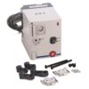 Servo drive unit with cables and mounting accessories (clamps, screws, and connectors) for industrial automation.