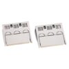 Two gray SIM card adapters on a white background, each with finger-grip indents and slot openings on top of the body.
