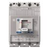 Molded-case circuit breaker with toggle switch in ON position on the front panel (I/O indicators)