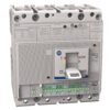 Industrial circuit breaker with ON/OFF toggle and labeled indicators on the front panel.