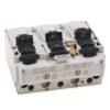 Three-pole electrical contactor/module with screw terminals and labeled current ratings (80A, 56A) for mounting in a breaker panel