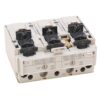 Three-pole electrical contactor module with three terminal blocks and gray/white housing.