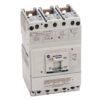 Three-pole molded case circuit breaker with a central switch in the OFF position