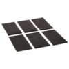 Six black rectangular panels laid out in two rows of three on a white background, each with subtle seam lines and edges visible.