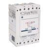 White molded-case circuit breaker with three input terminals and an ON/OFF toggle for industrial electrical panels