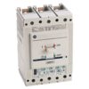 Three-pole molded‑case circuit breaker with an On/Off lever and top terminal connections.