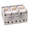 Three-pole industrial contactor with copper power terminals and control dial, labeled In=300 A