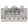 DIN-rail mounted industrial control module with multiple green terminal blocks, a Test/Prog label area, and status LEDs on the front panel