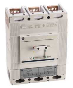 Industrial miniature circuit breaker (MCB) with toggle switch in the ON/OFF position for main power control