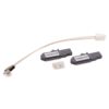 Electrical connector kit: beige lead with a plug and two gray connector housings labeled CONNECTOR