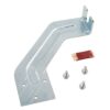 Metal L-shaped mounting bracket with three holes for screws and an angled arm for wall mounting.