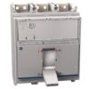 Industrial power circuit breaker unit with a large front ON/OFF switch and foot pedal for operation.