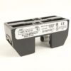 Allen-Bradley cartridge fuse holder (1491 N121D) CAT B, black rectangular block with label, used to hold a fuse in electrical panels