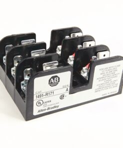 Multi-slot fuse holder block (Allen-Bradley) for organizing several cartridge fuses in one unit