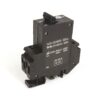 Industrial solid-state/thermal magnetic circuit breaker module with terminal blocks and toggle handle on top