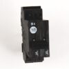 Two-pole 20A circuit breaker with AB logo and dual toggle switches