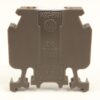 Gray ABB electrical module labeled 1492-HM1 with AB logo and safety marks; warning 'OPEN SIDES TOUCHING'.