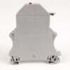 DIN-rail mounted grey electrical module with front label showing AB logo and model 1492-J6FB2 (250V, 6.3A).