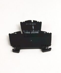 Black electronic module with printed circuit diagram and the label 1492-JD3RB, shown against a white background.