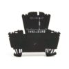 Black plastic electronic module with a small schematic diagram and the code 1492-JD3RB visible on its surface, standing on two springy feet against a white background.