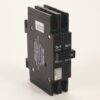 Three-pole, 15-amp Allen-Bradley molded-case circuit breaker standing upright on a white background.