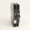Two-pole miniature circuit breaker labeled 20 A for electrical protection (Allen-Bradley)