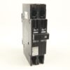 Allen-Bradley two-pole circuit breaker with on/off handles and a 30A rating, shown in a black vertical housing on a white background.