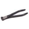 Diagonal cutting pliers (wire cutters) with black handles on a white background.