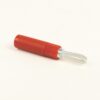 Red-handled tool with a four-pronged metal tip on a white background (informative product photo).