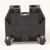 Black ABB electrical module with two top mounting holes and side retention clips, viewed from front (model 1492-W16S)