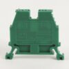 Green industrial terminal block module with AB logo, labeled 1492-W3 for electrical connections