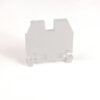 White plastic electrical component with side tabs and bottom hooks, likely a mounting holder for a relay or connector
