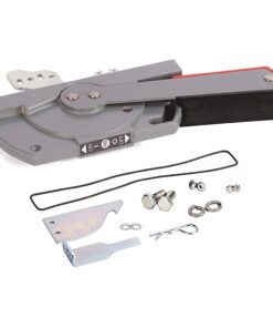 Manual crimping tool with multiple attachments and assorted hardware for electrical terminal connections used for crimping connectors.