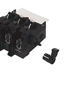Three-pole electrical contactor module with a removable terminal clip accessory
