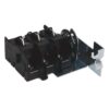 Three-pole industrial circuit breaker module with mounting bracket and levers