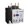 Industrial control relay/contactor with red 'stop' and blue 'R' button, status lights, and labeled terminals (95–98) for wiring.