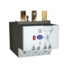 Three-pole motor starter/contactor with copper top terminals, red indicator light, blue reset button, and T1–T3 terminal block.