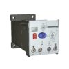 Industrial servo drive module with red power button, blue 'R' indicator, status/statusing lights, and wiring terminals on the front panel.