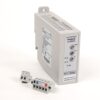 Industrial Allen-Bradley EtherNet/IP module with removable terminal blocks on a white background, used in automation panels