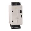 Industrial control module with white housing and terminal blocks top and bottom for wiring a automation circuit.