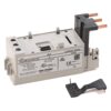 Allen-Bradley terminal block module with three copper output blades and a detachable black mounting piece to the side.