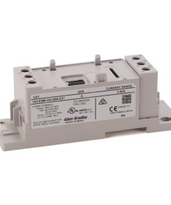Allen-Bradley industrial control module with terminal blocks and a label showing model 193-ESM-VIG-60A-E3T and 6–60A range.