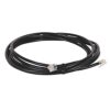 Coiled black Ethernet patch cable with RJ45 connectors on both ends.