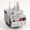 Allen-Bradley 193-T industrial contactor with terminal screws and red/blue actuators (front view).