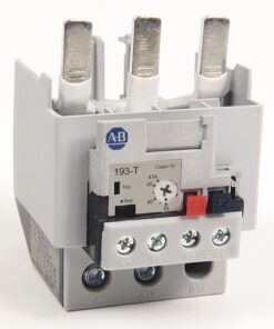 Allen-Bradley 193-T Class 10 motor contactor with three large top terminals and bottom screw terminals.